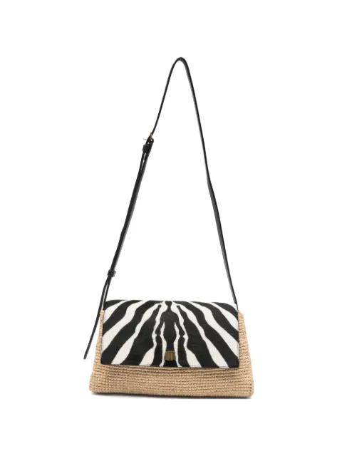Audrey zebra-print cross-body bag by KHAITE