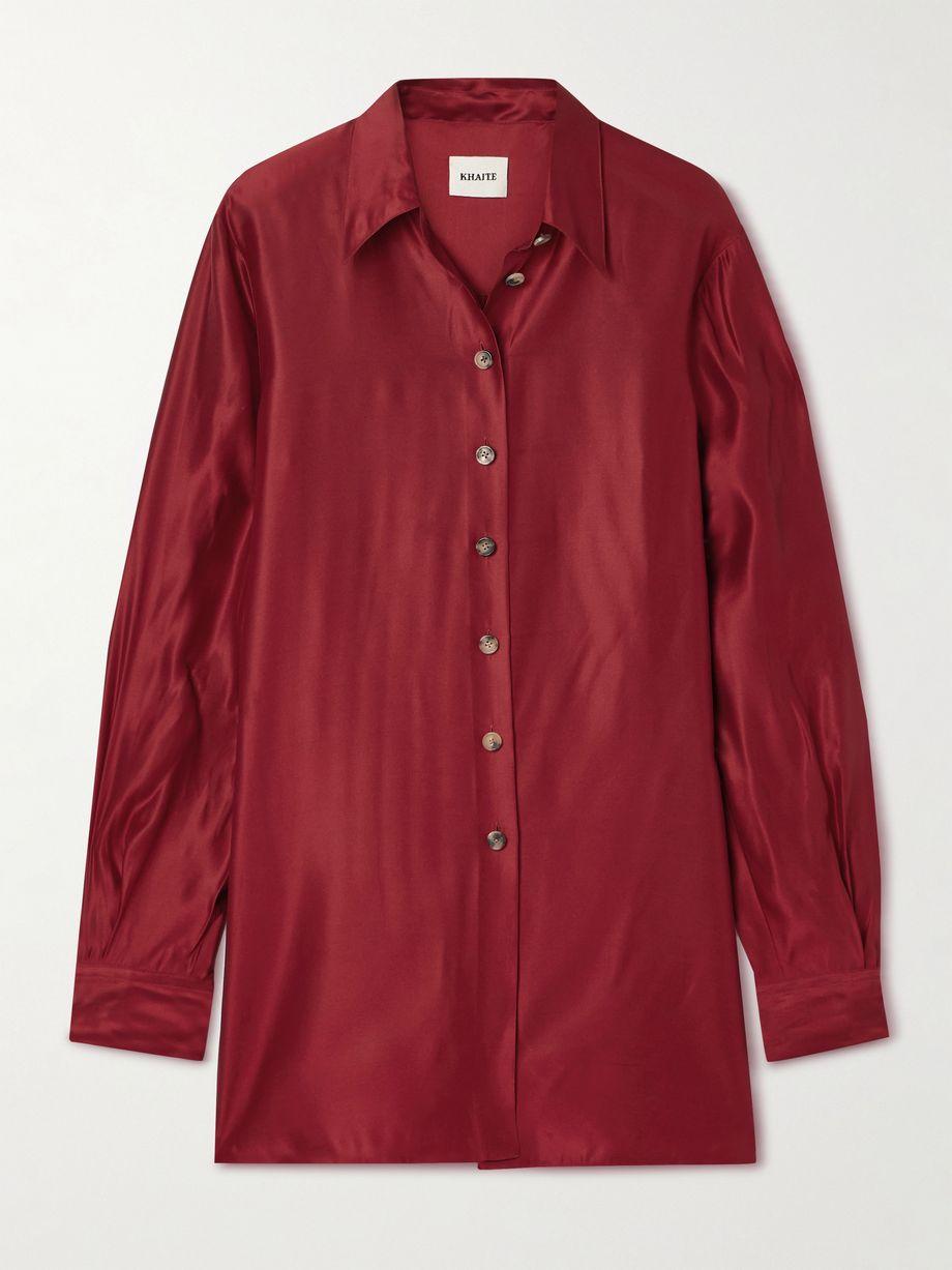 Auryn satin-twill shirt by KHAITE
