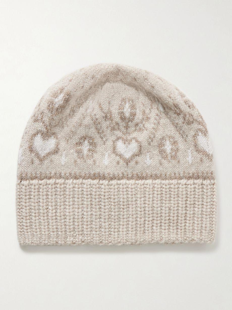 Avers Fair Isle cashmere beanie by KHAITE