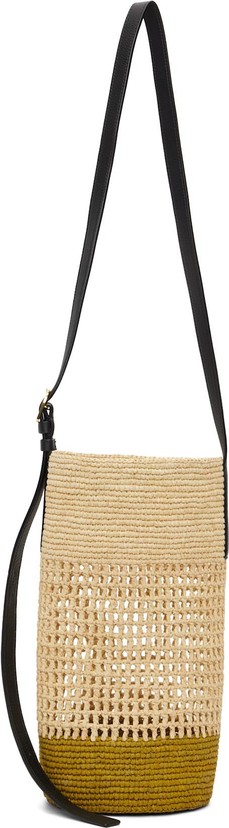 Beige & Khaki Small Billie Bucket Bag by KHAITE