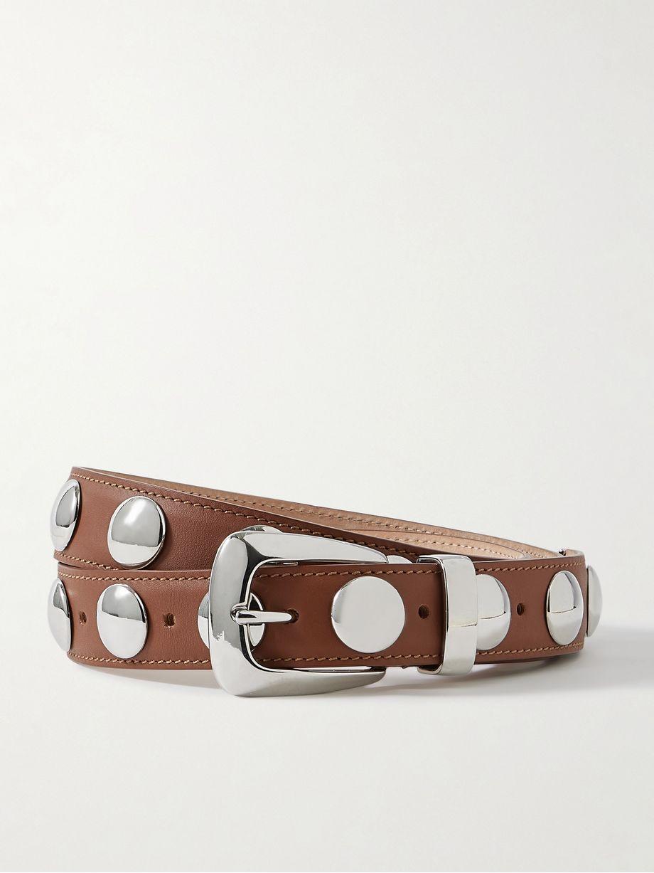 Benny studded leather belt by KHAITE