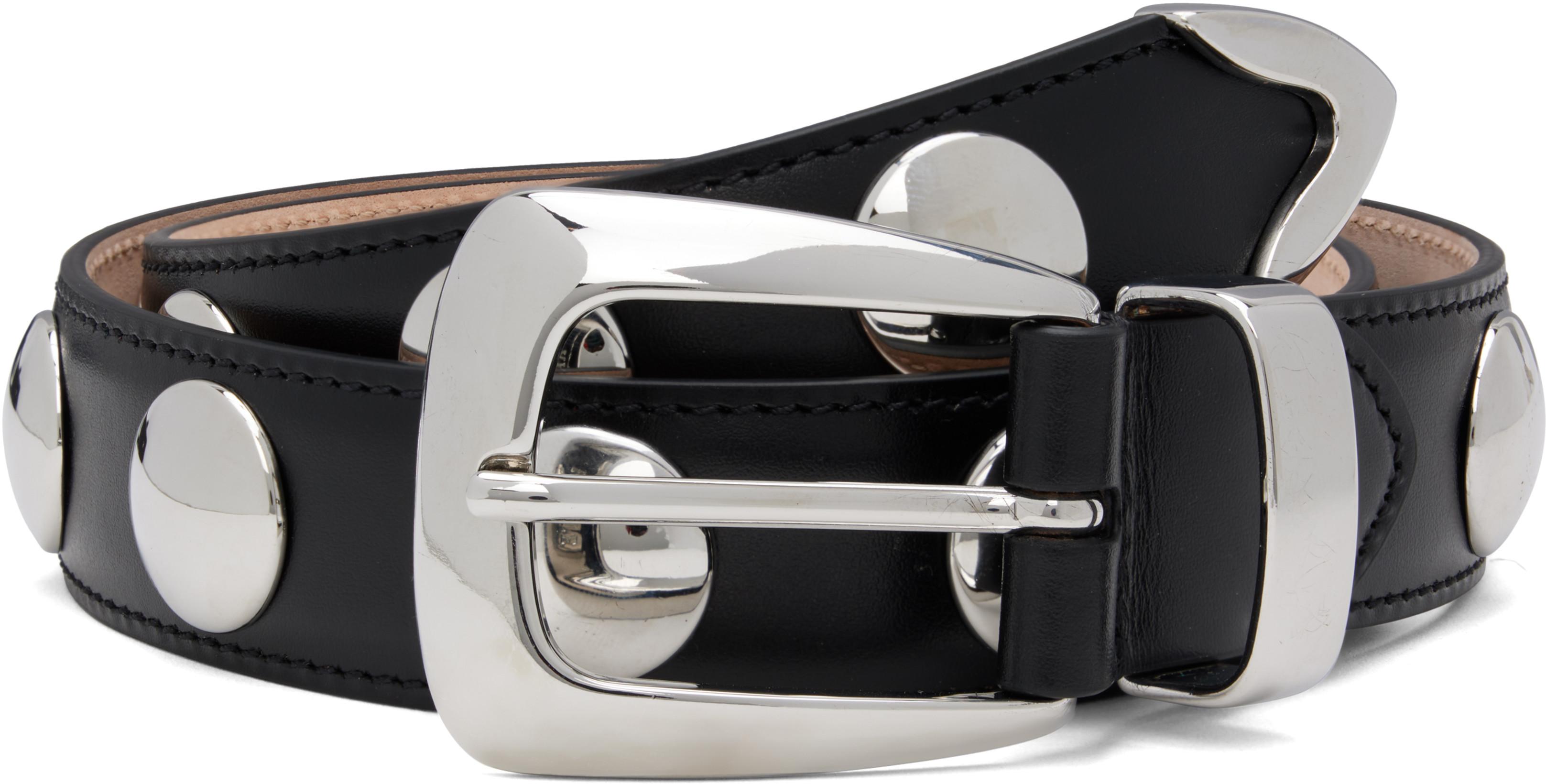Black Benny Stud Belt by KHAITE