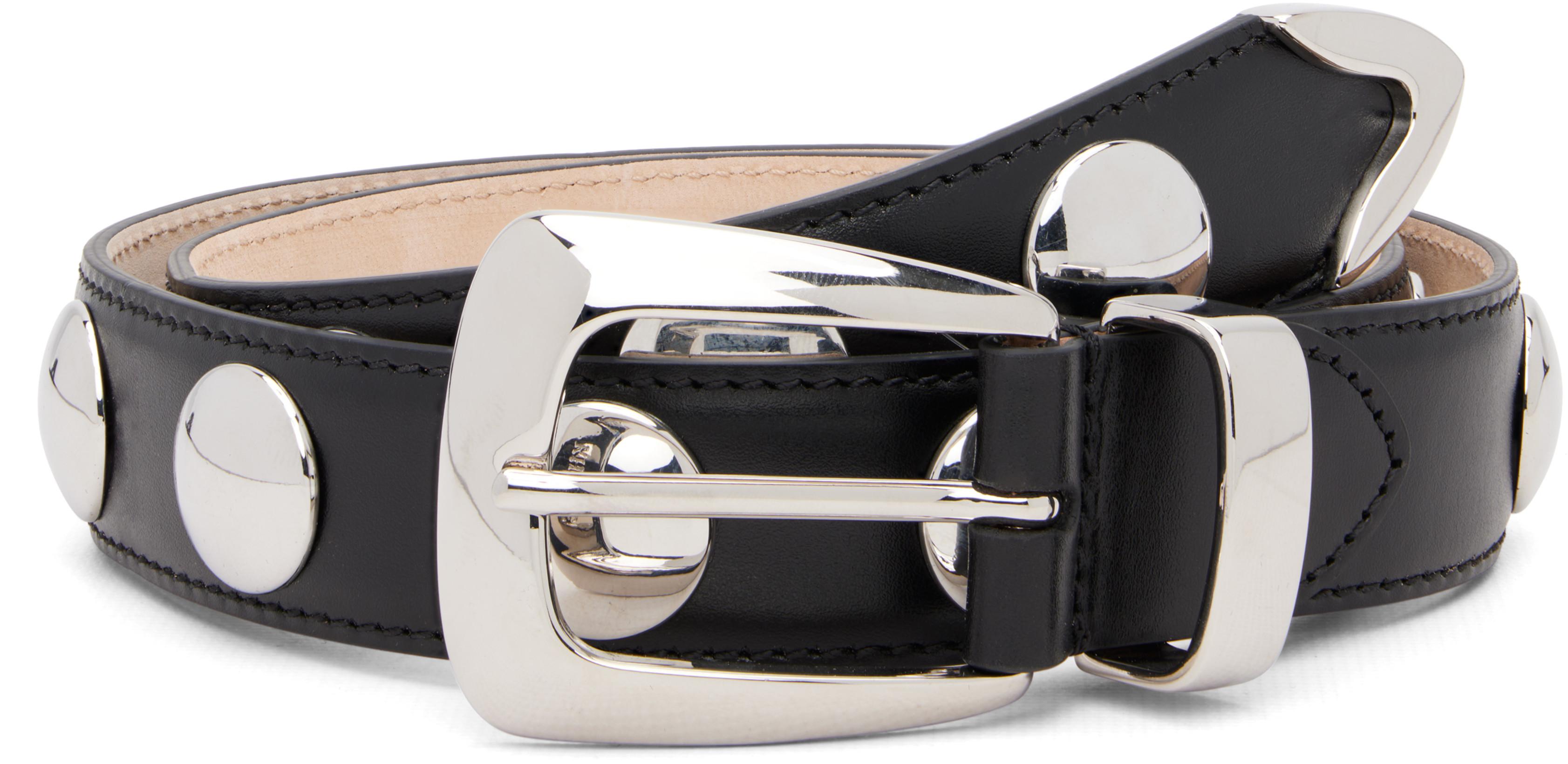 Black Benny Studs Belt by KHAITE