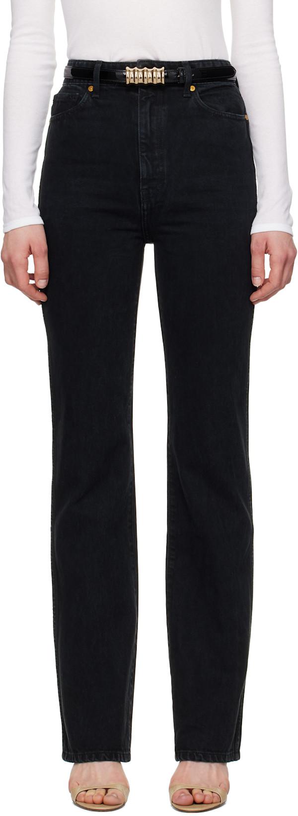 Black Danielle Jeans by KHAITE