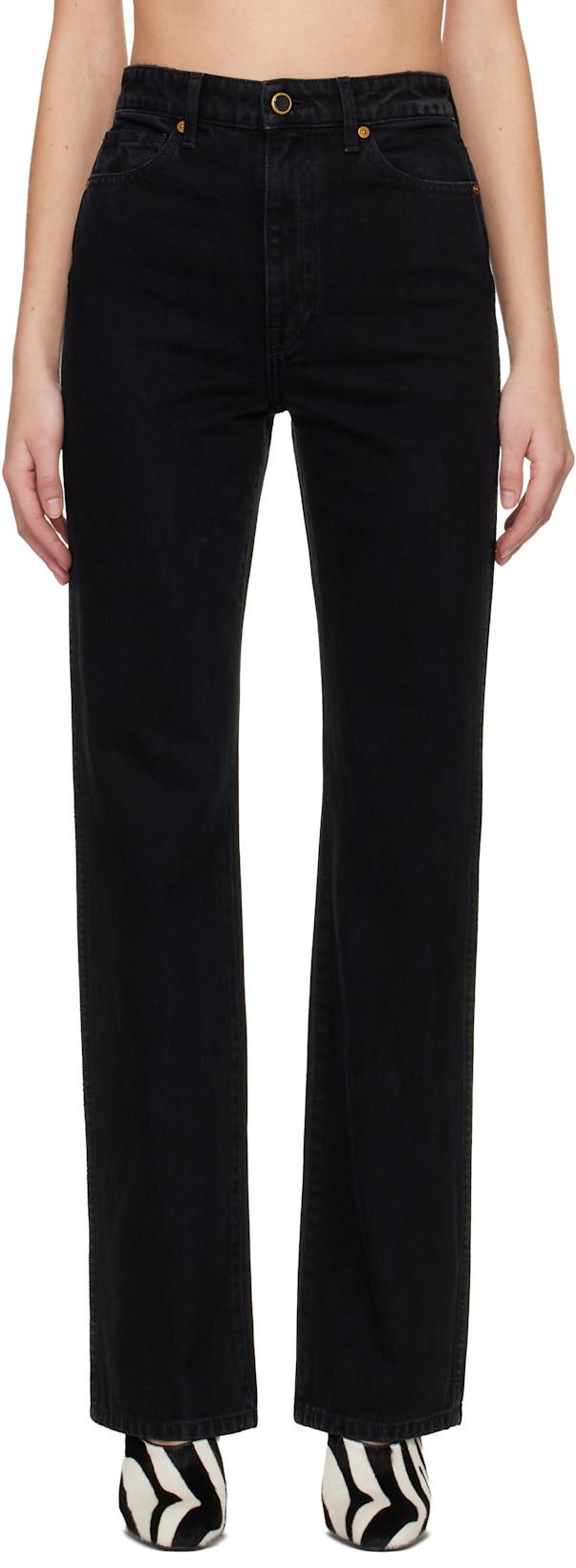 Black Danielle Jeans by KHAITE