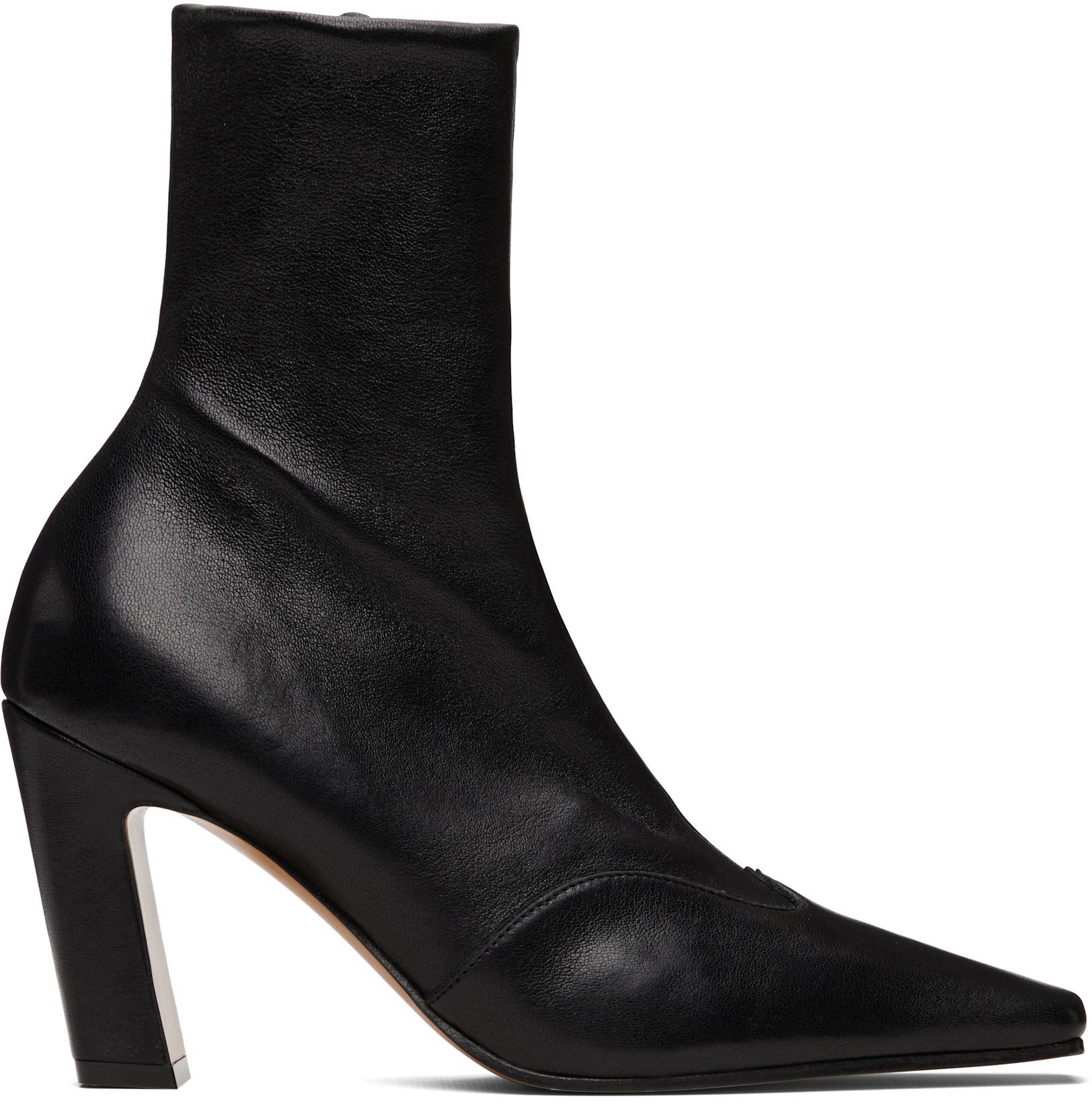 Black Nevada Stretch High Boots by KHAITE