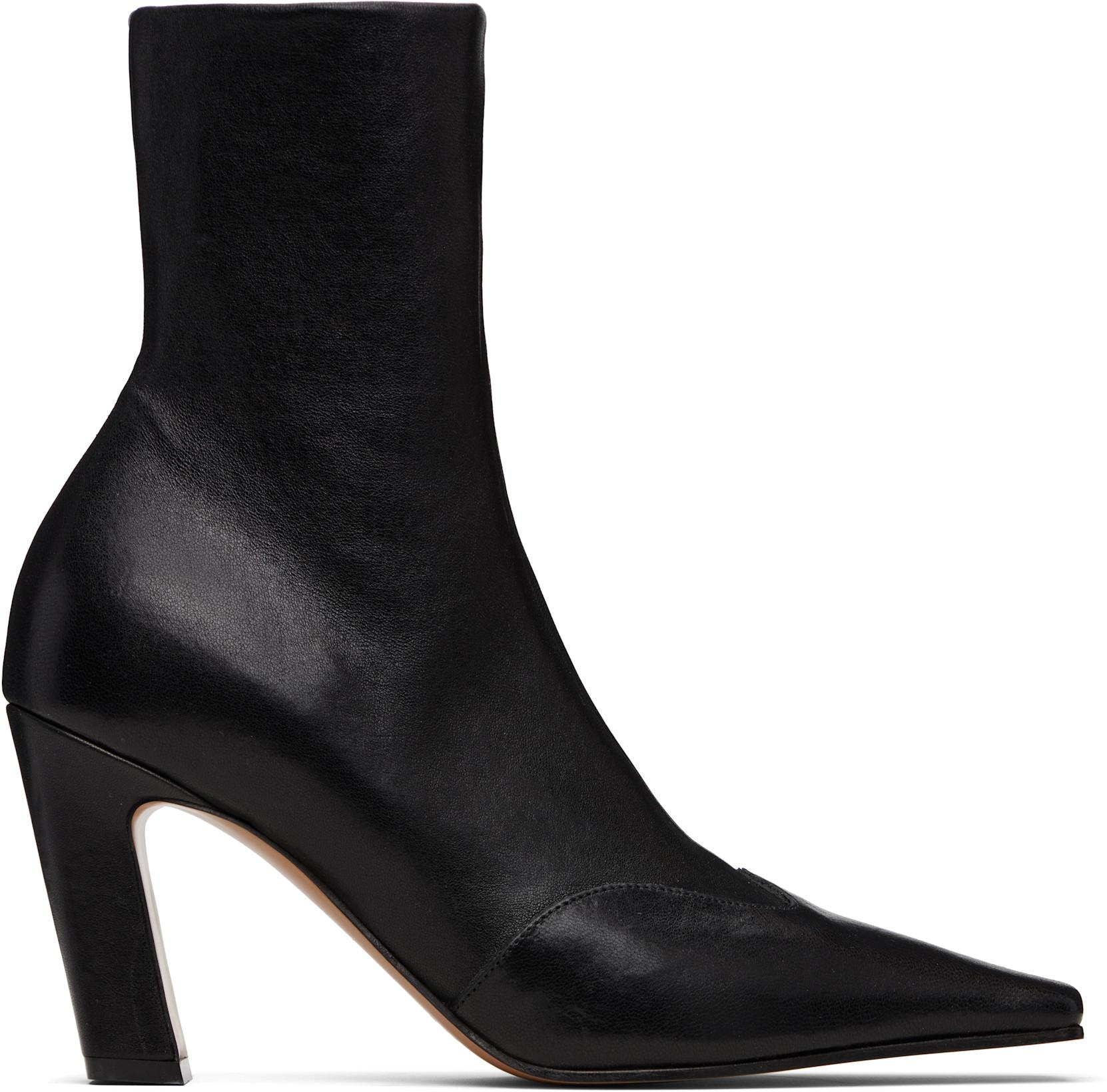 Black Nevada Stretch High Boots by KHAITE