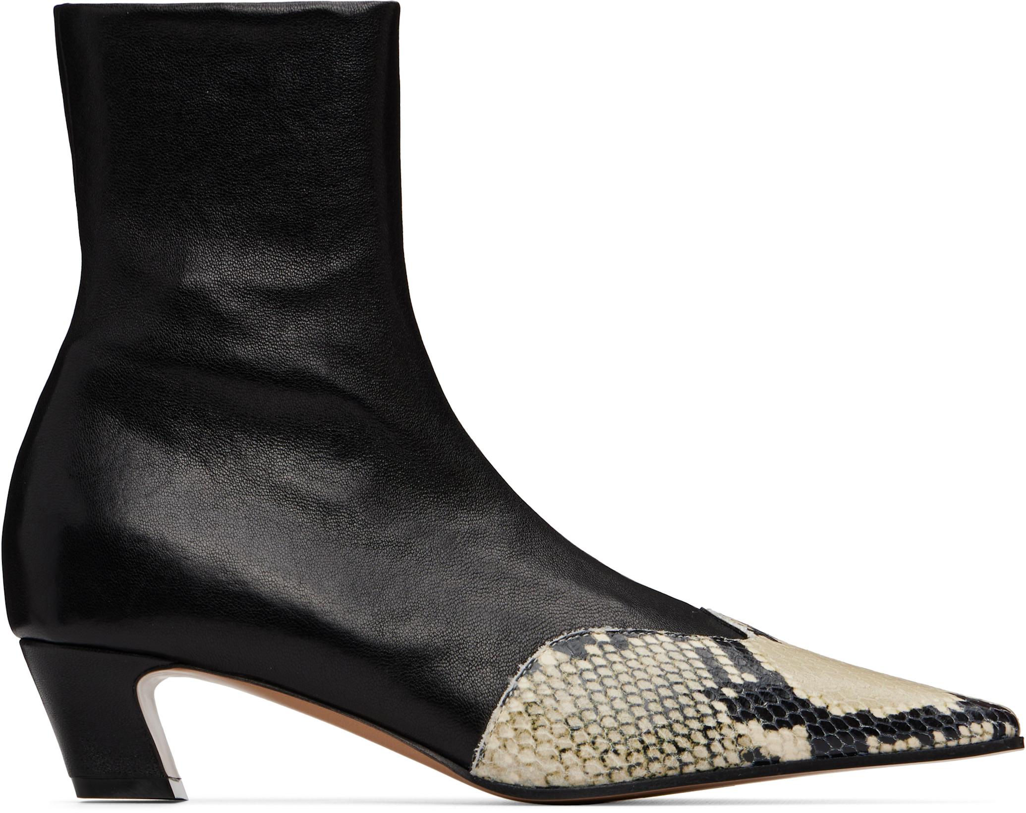 Black Nevada Stretch Low Boots by KHAITE
