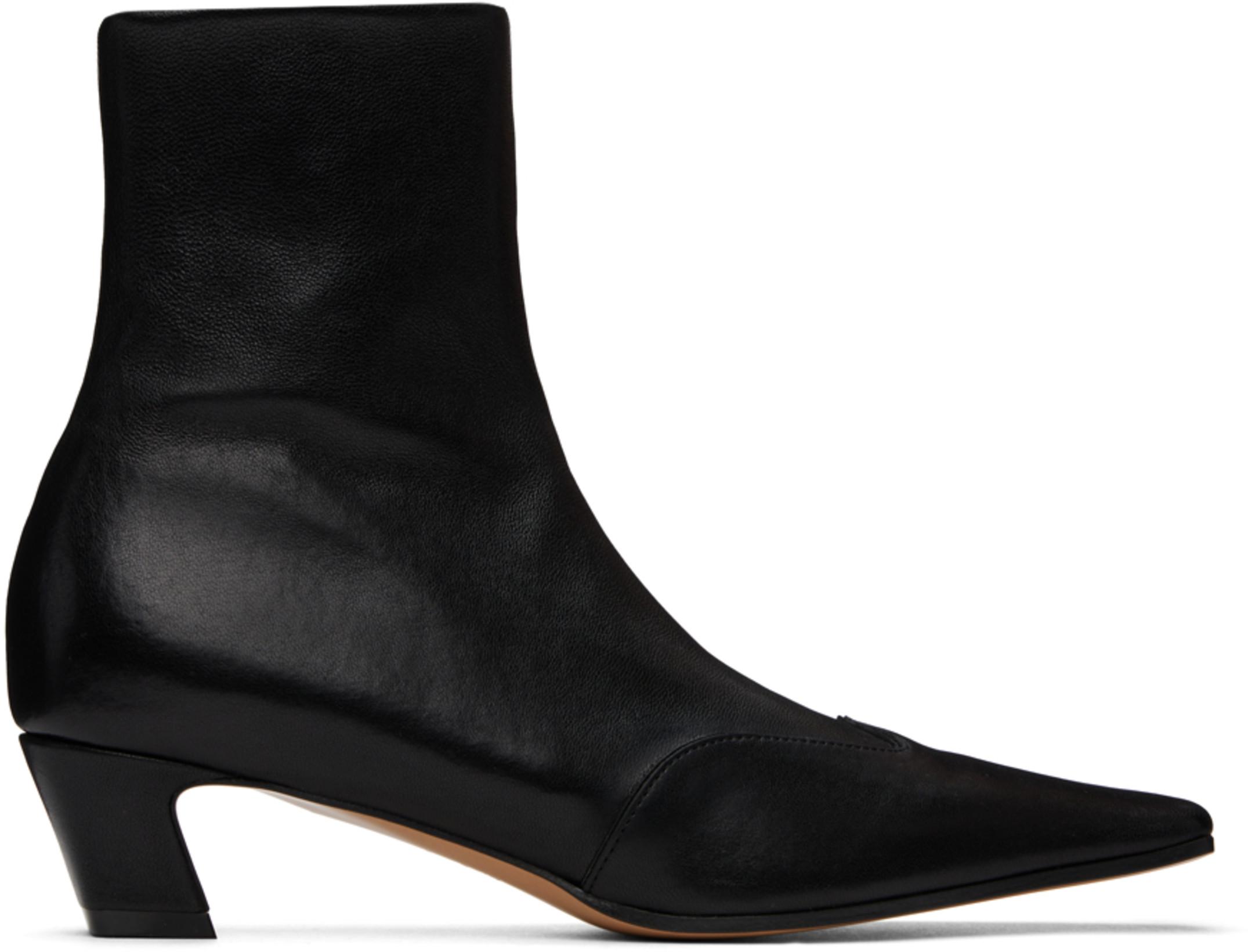 Black 'The Nevada' Stretch Low Boots by KHAITE