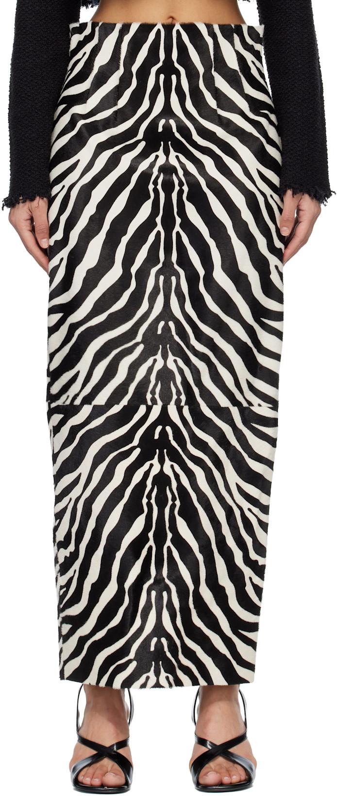 Black & White Loxley Maxi Skirt by KHAITE