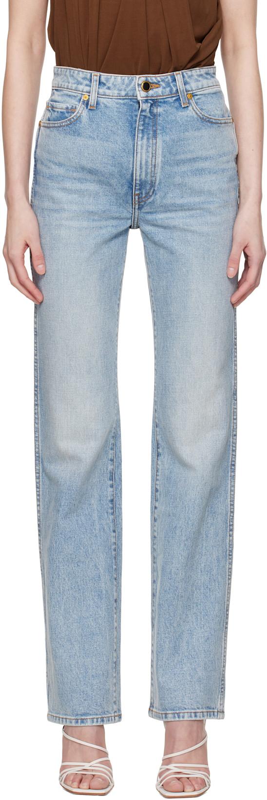 Blue Danielle Stretch Jeans by KHAITE