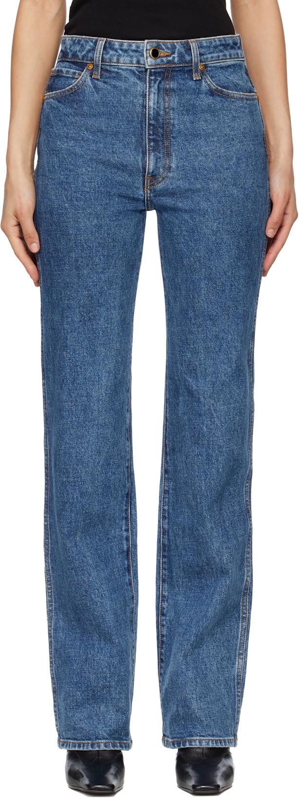 Blue Danielle Stretch Jeans by KHAITE