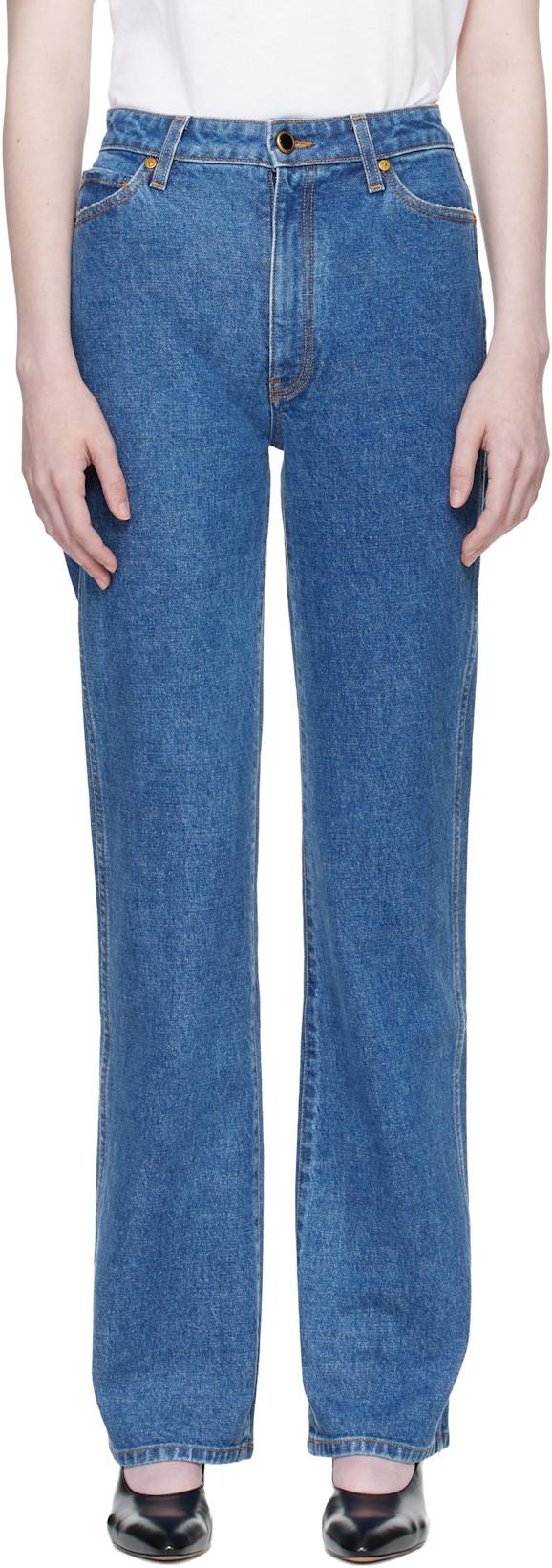 Blue Danielle Stretch Jeans by KHAITE