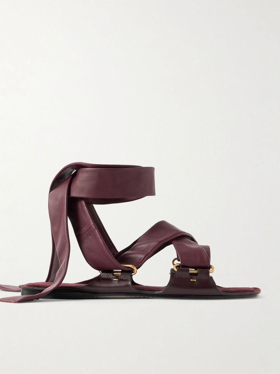 Boden tie-detailed leather sandals by KHAITE