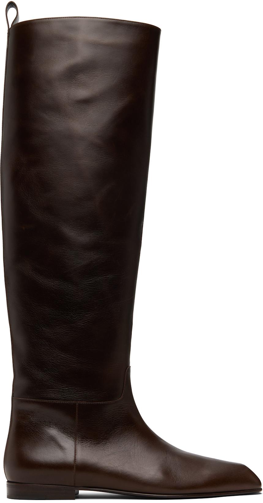 Brown Colt Knee-High Boots by KHAITE