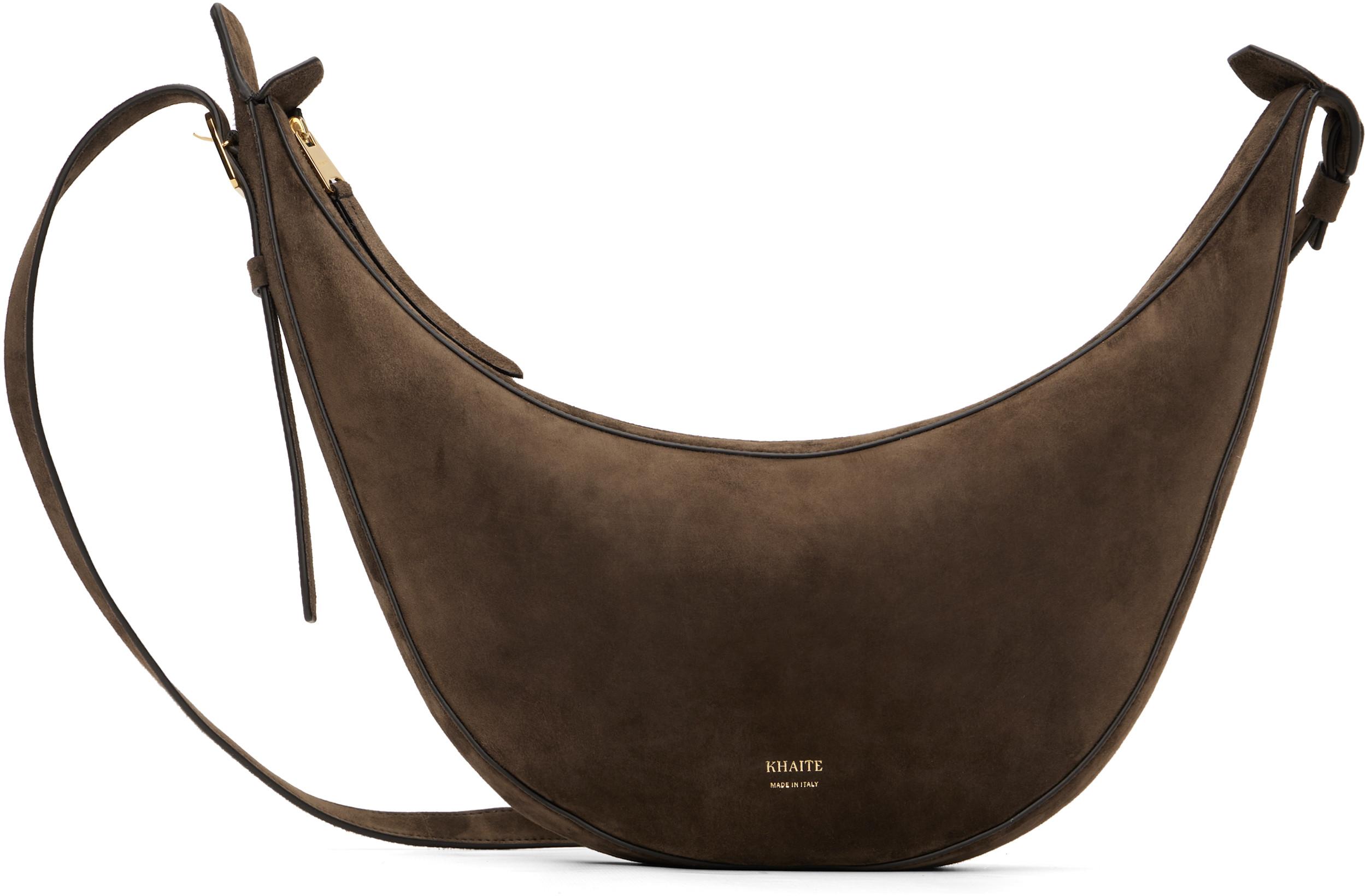 Brown Small Augustina Crossbody Bag by KHAITE
