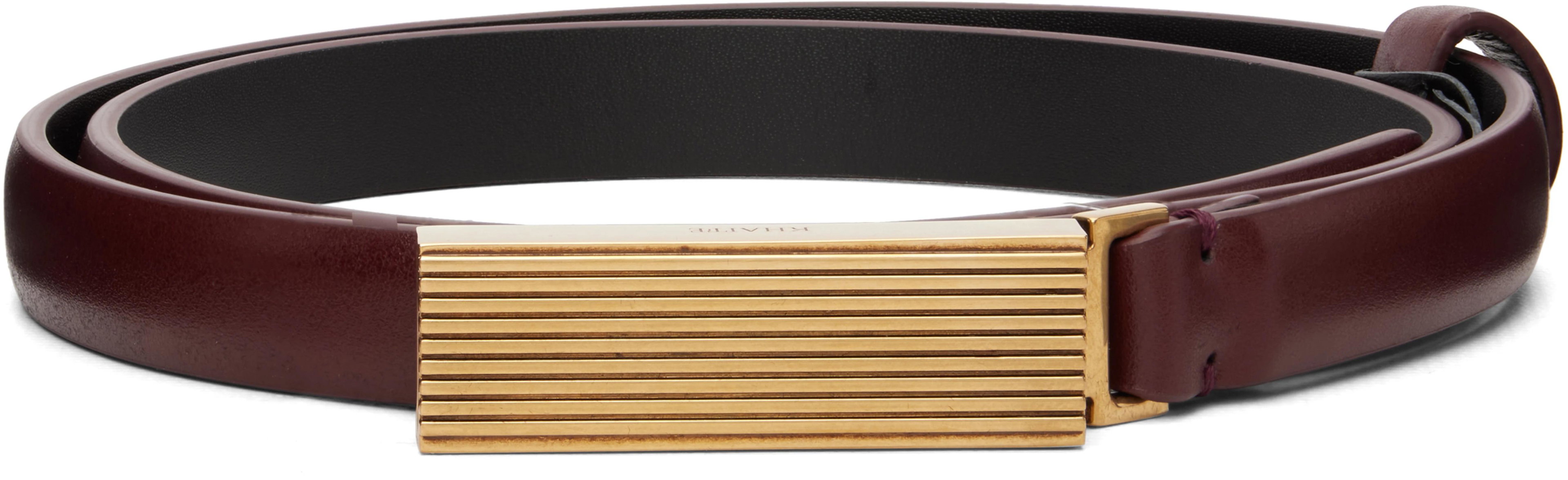 Burgundy Empire Belt by KHAITE