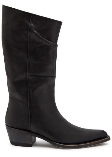 Clive 35 leather mid-calf boots by KHAITE