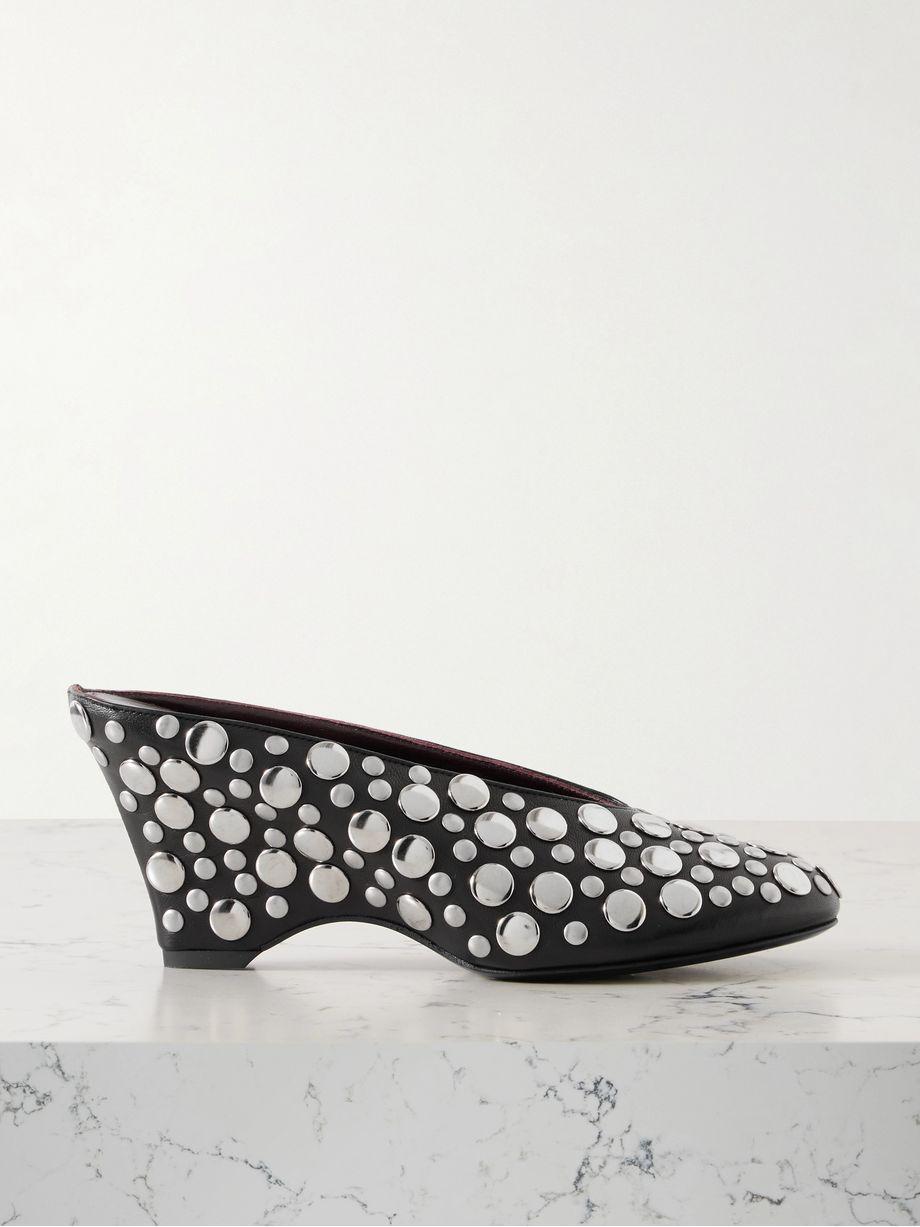 Cloak studded leather mules by KHAITE