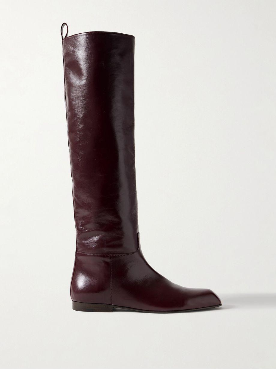 Colt glossed-leather knee boots by KHAITE