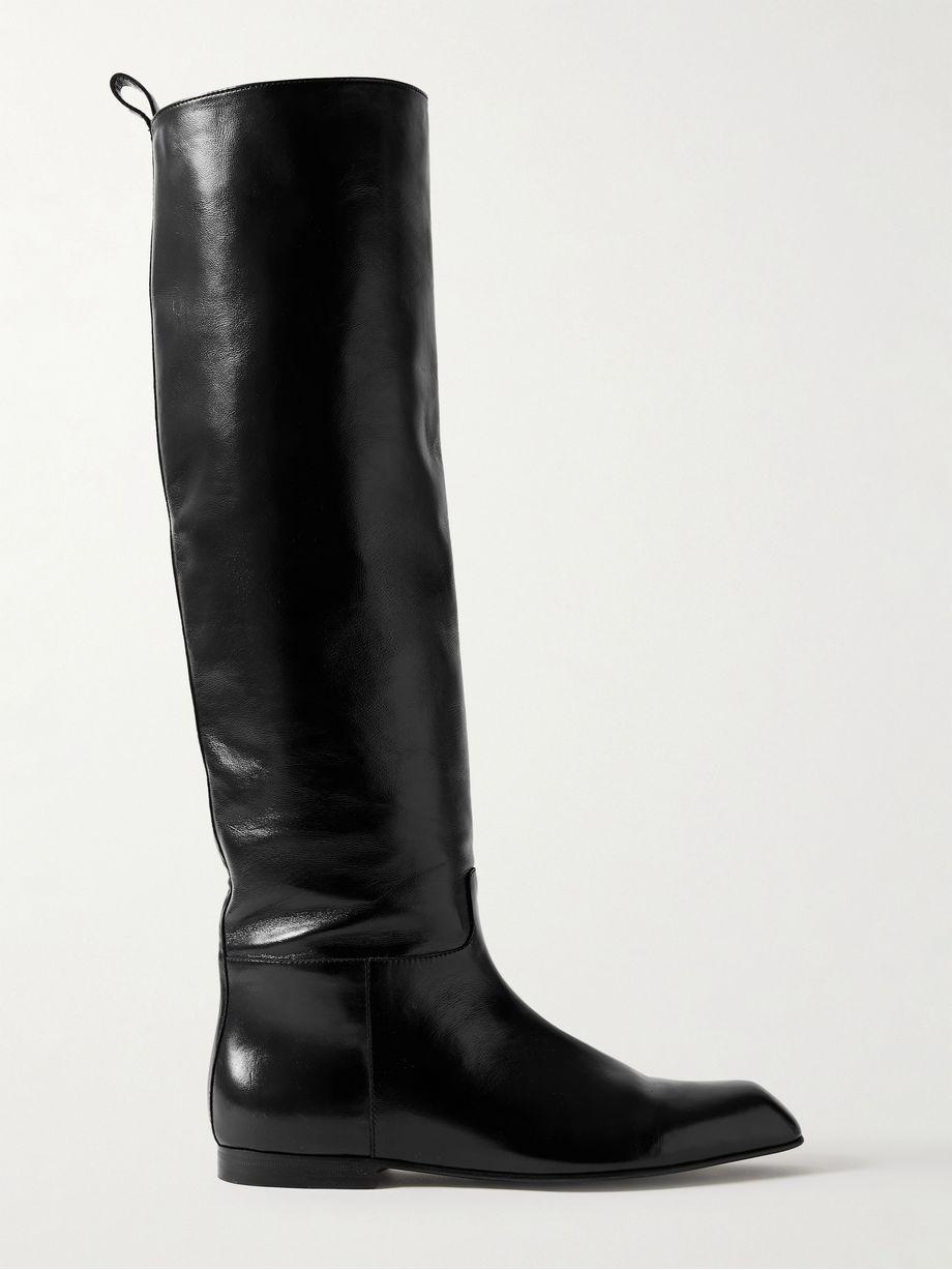 Colt glossed-leather knee boots by KHAITE