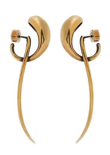 Cyclone antique 18kt gold-plated drop earrings by KHAITE