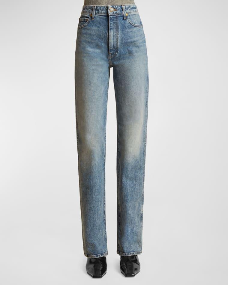 Danielle High-Rise Straight-Leg Jeans by KHAITE
