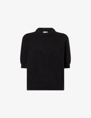 Davin Short-Sleeve Cashmere Jumper by KHAITE
