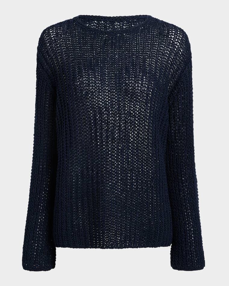 Elowen Cotton Open-Knit Sweater by KHAITE