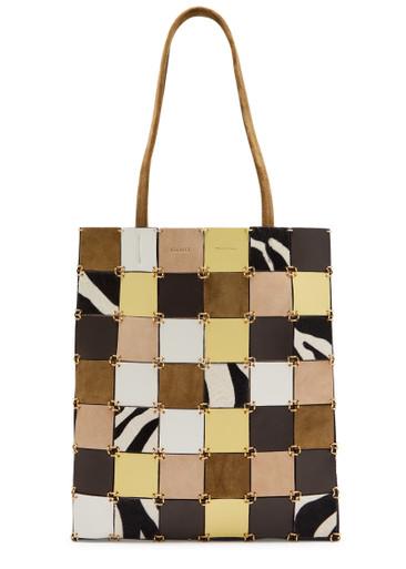 Emma small panelled suede tote bag by KHAITE