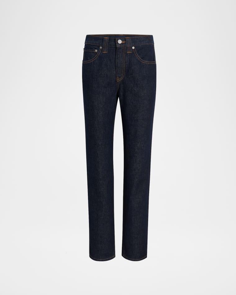 Farley Mid-Rise Straight-Leg Jeans by KHAITE