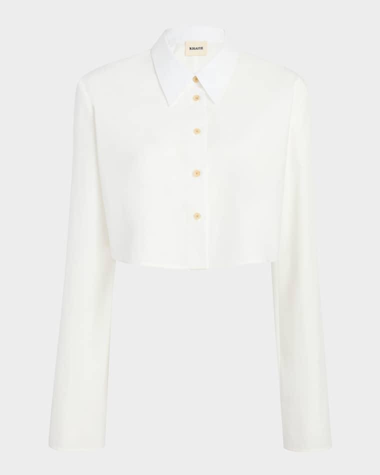 Fritz Cropped Cotton Top by KHAITE