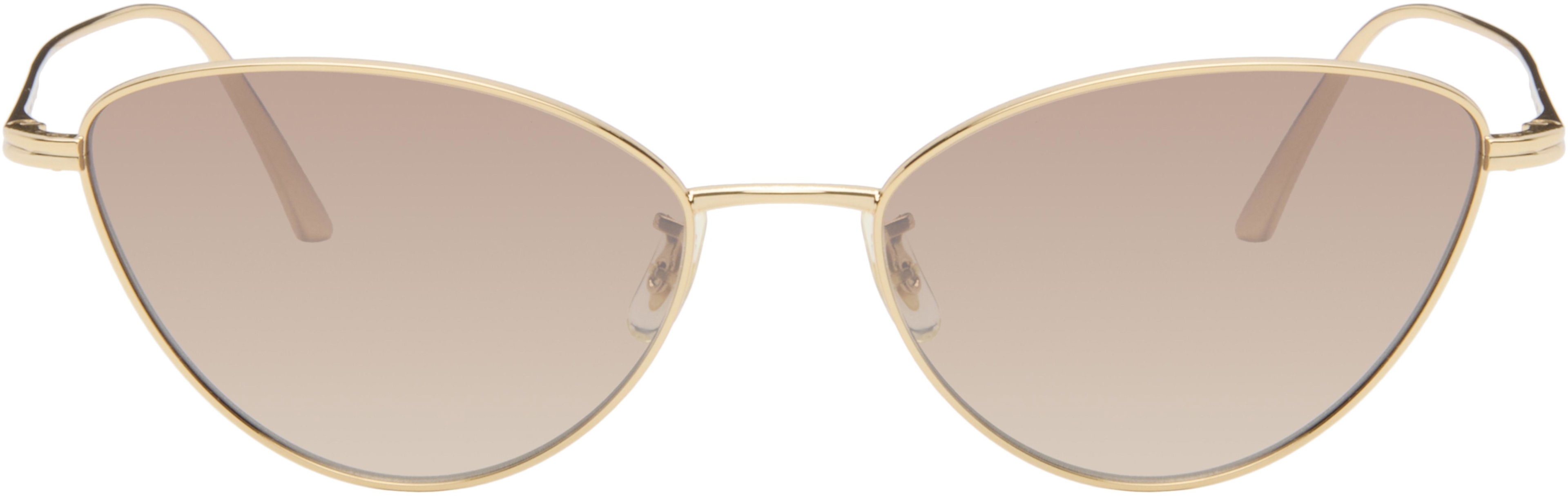 Gold Oliver Peoples Edition 1998C Sunglasses by KHAITE