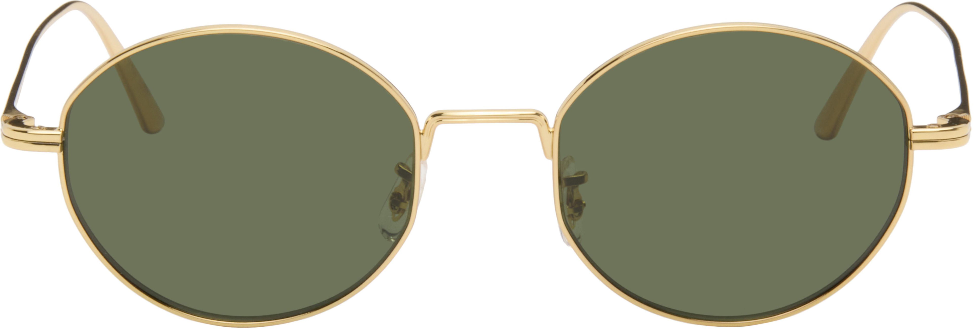 Gold Oliver Peoples Edition 1998C Sunglasses by KHAITE