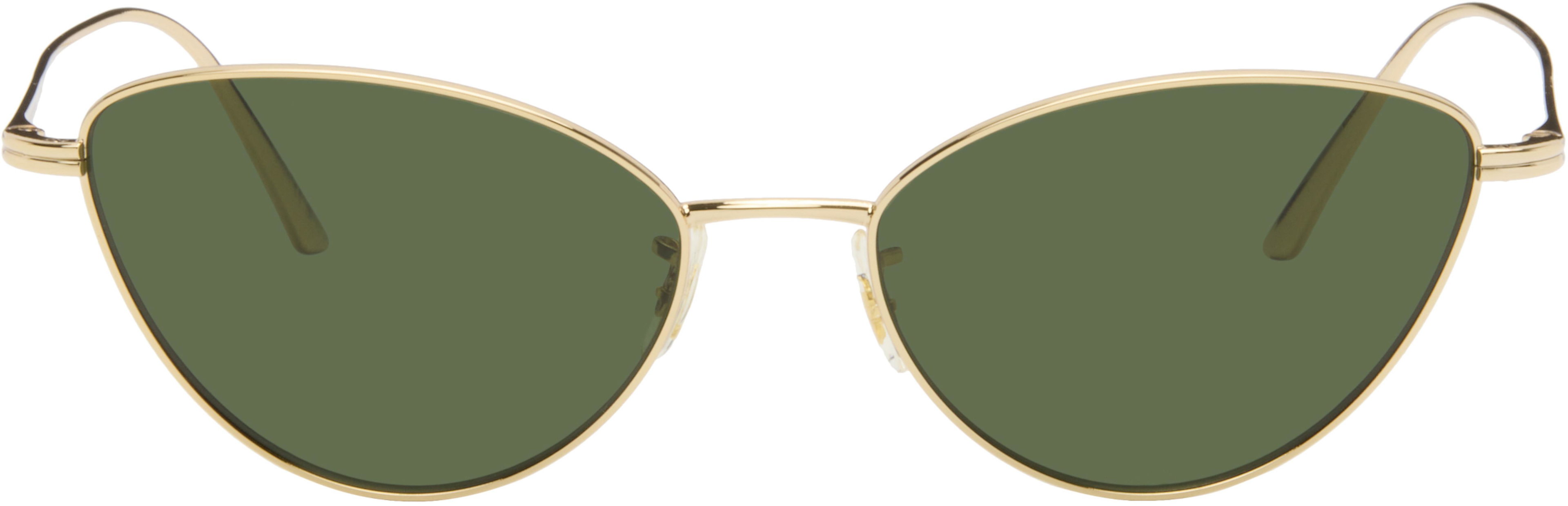 Gold Oliver Peoples Edition 1998C Sunglasses by KHAITE