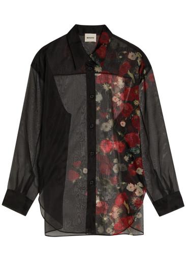 Goya floral-print silk-organza shirt by KHAITE