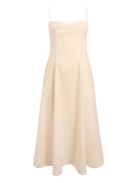 Isabella spaghetti-strap A-line midi dress by KHAITE