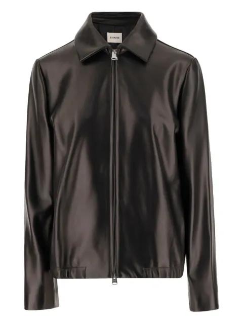 Jackson zip-front leather jacket by KHAITE