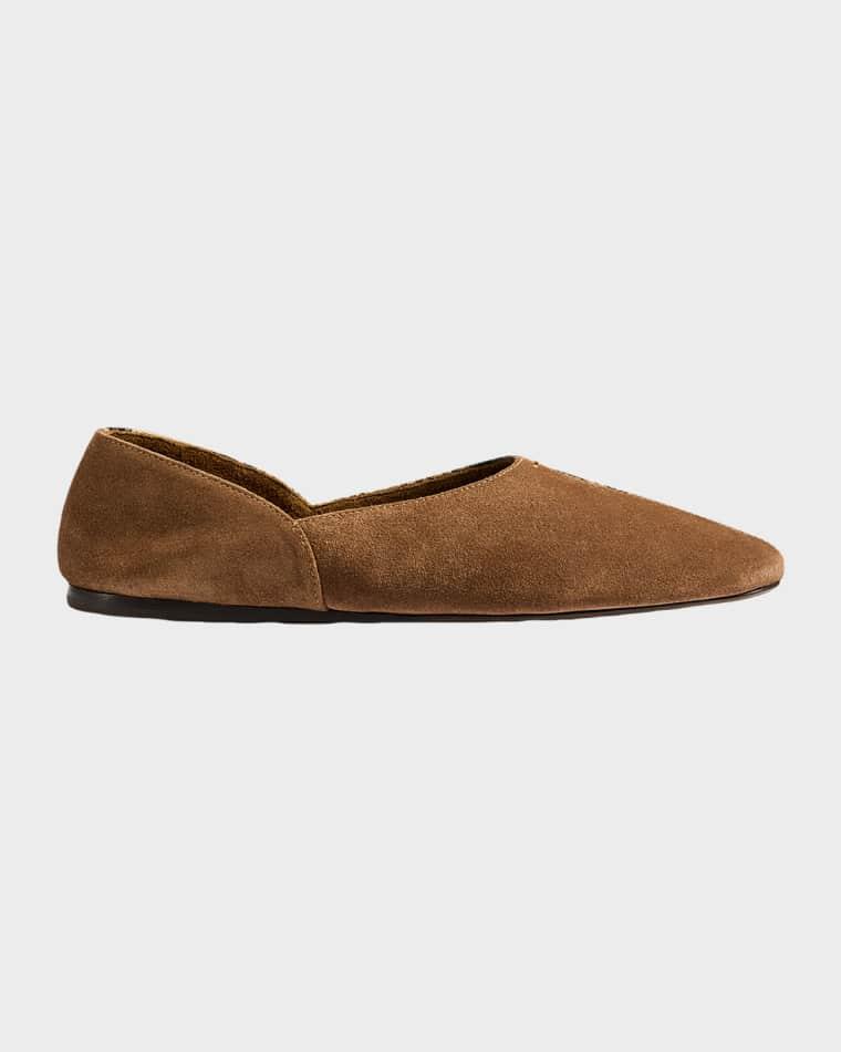 Jane Mixed Leather Ballerina Flats by KHAITE