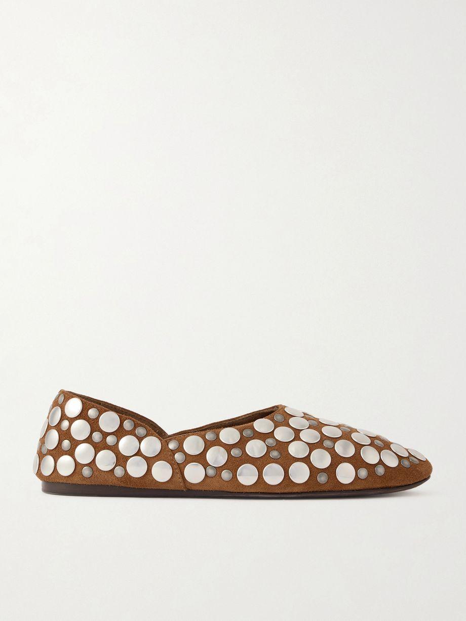 Jane studded suede flats by KHAITE