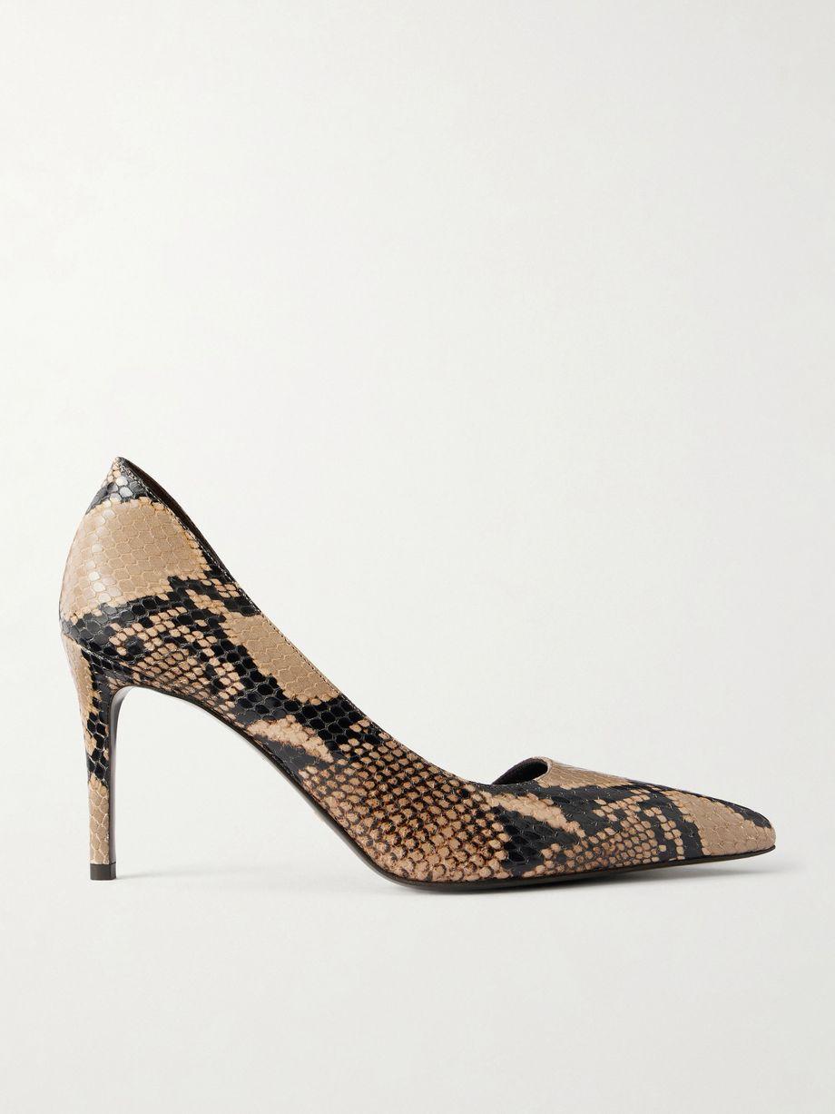 Jett D'Orsay snake-effect leather pumps by KHAITE
