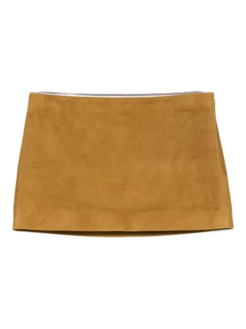 Jett suede mini skirt by KHAITE