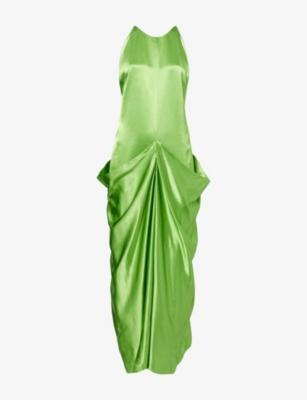 Kent Draped Satin Maxi Dress by KHAITE