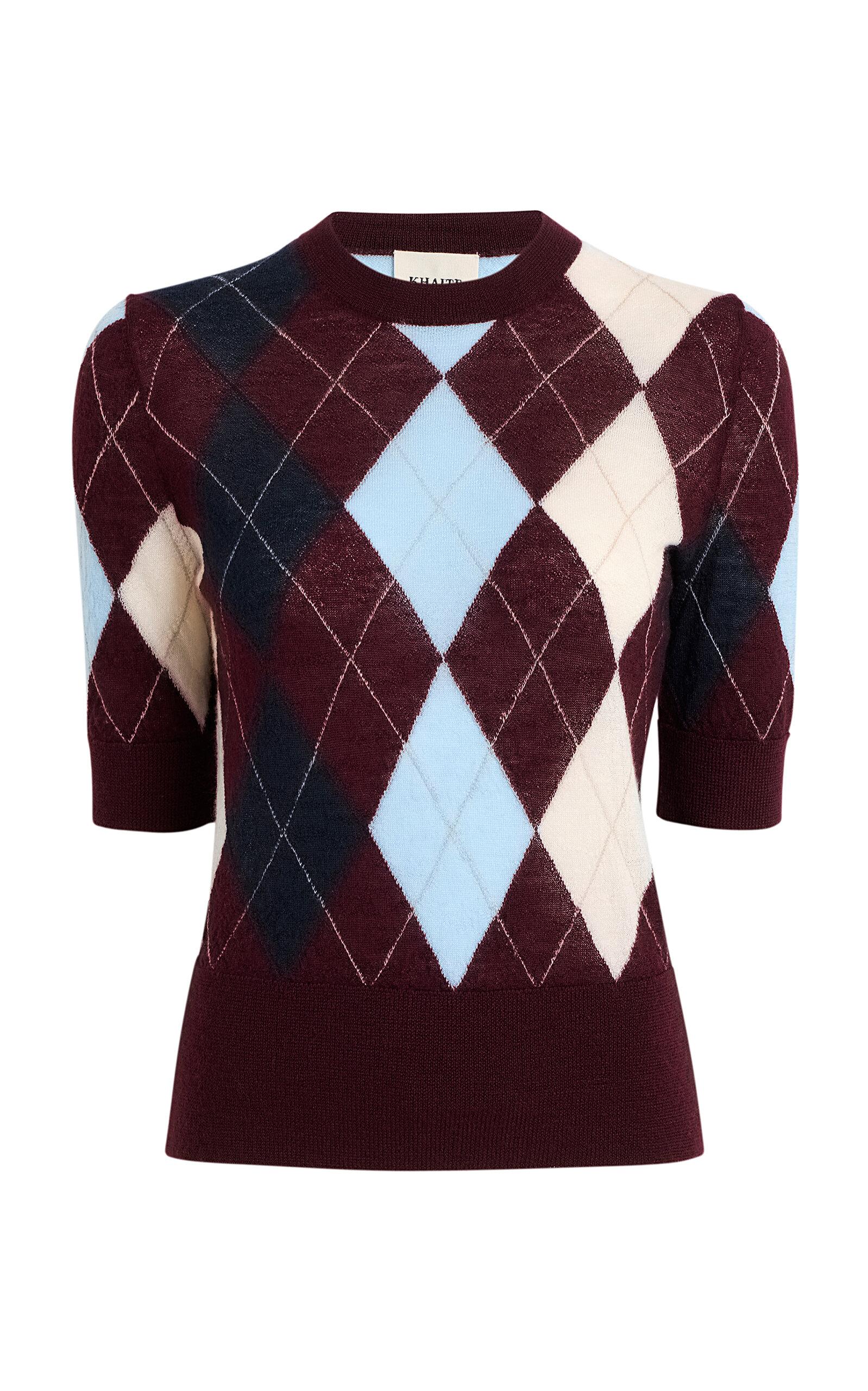 Khaite Anders Argyle-Knit Cashmere-Blend Top - Moda Operandi by KHAITE