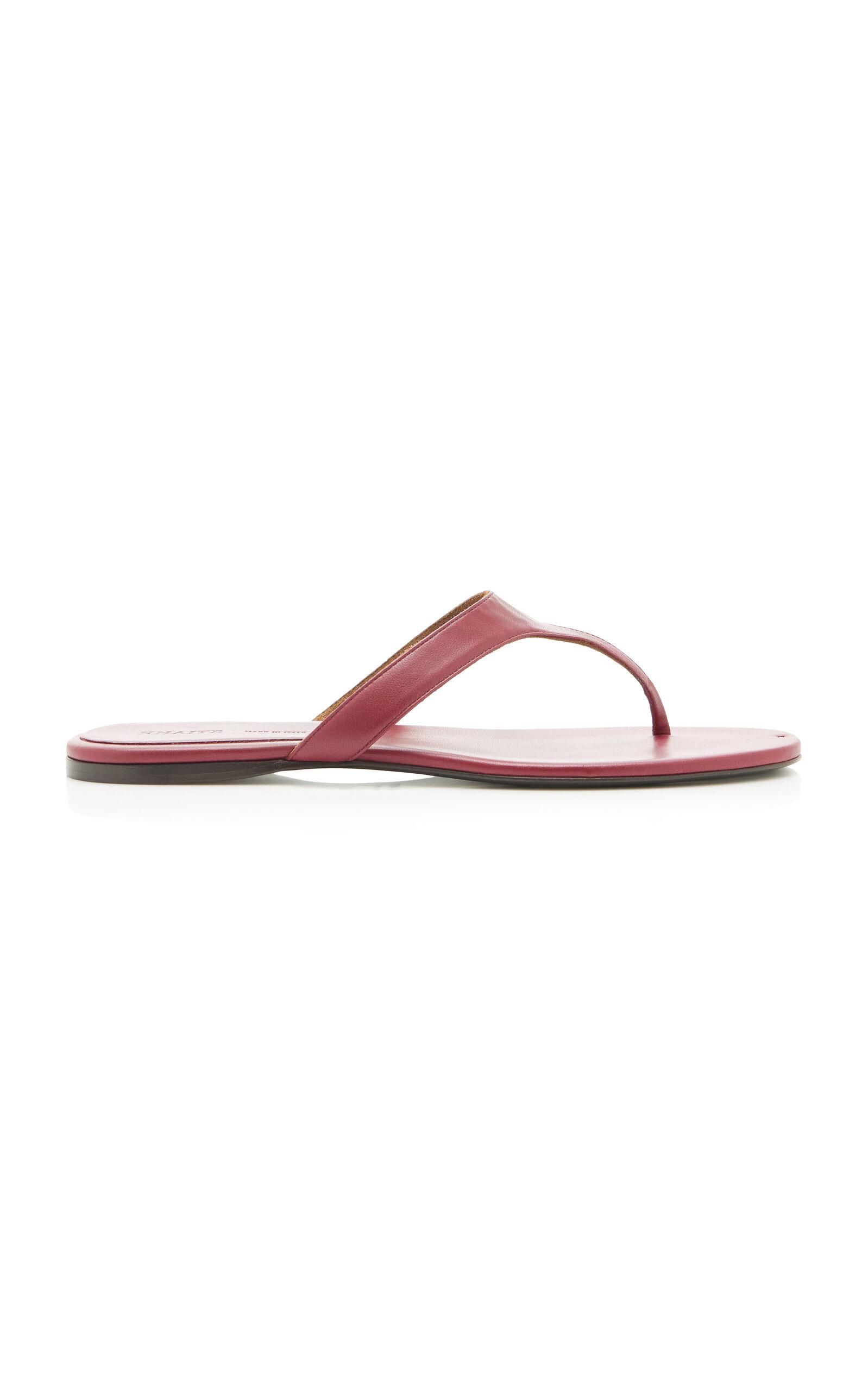 Khaite Archer Leather Thong Sandals - Moda Operandi by KHAITE