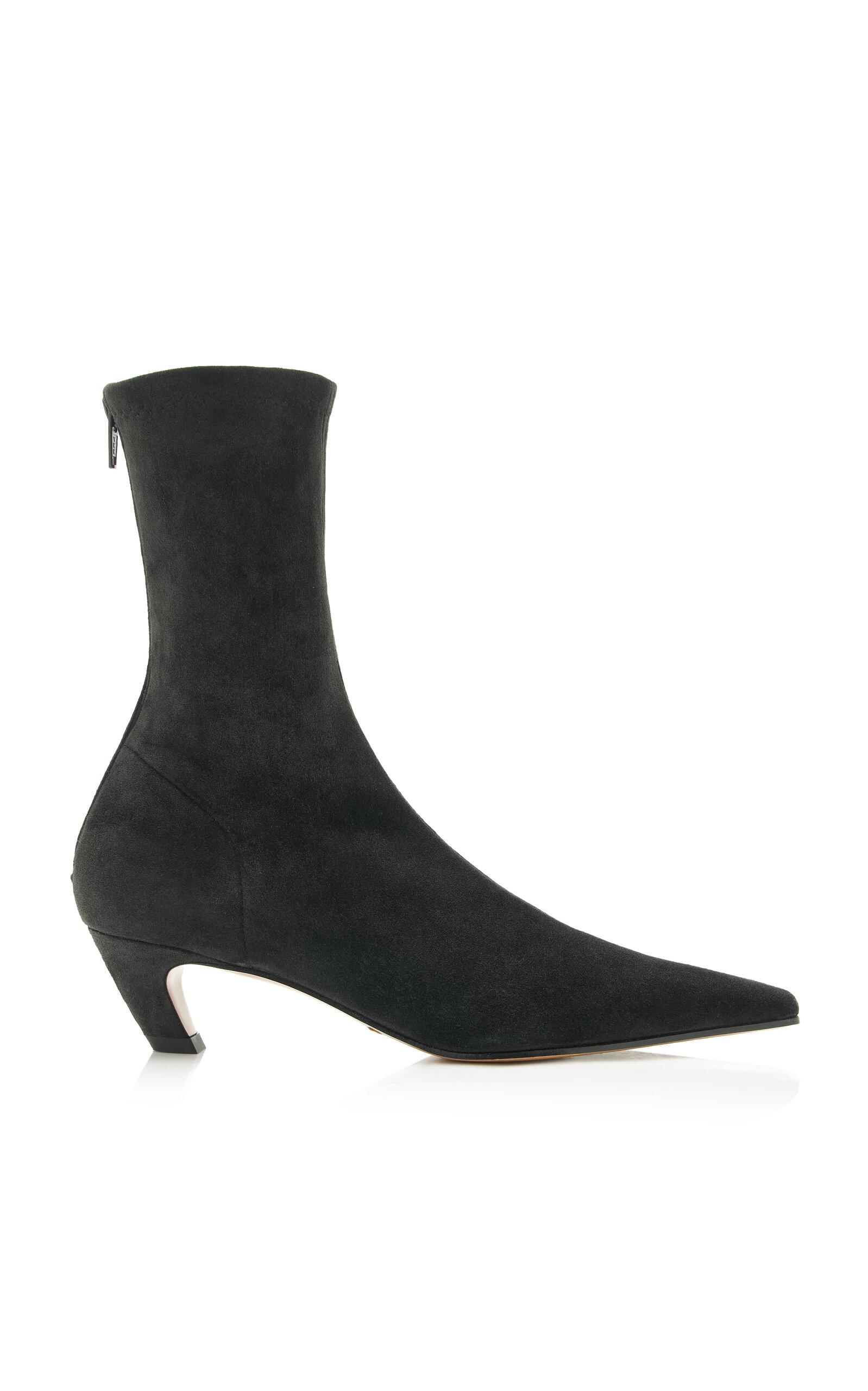 Khaite Arizona Suede Ankle Boots - Moda Operandi by KHAITE