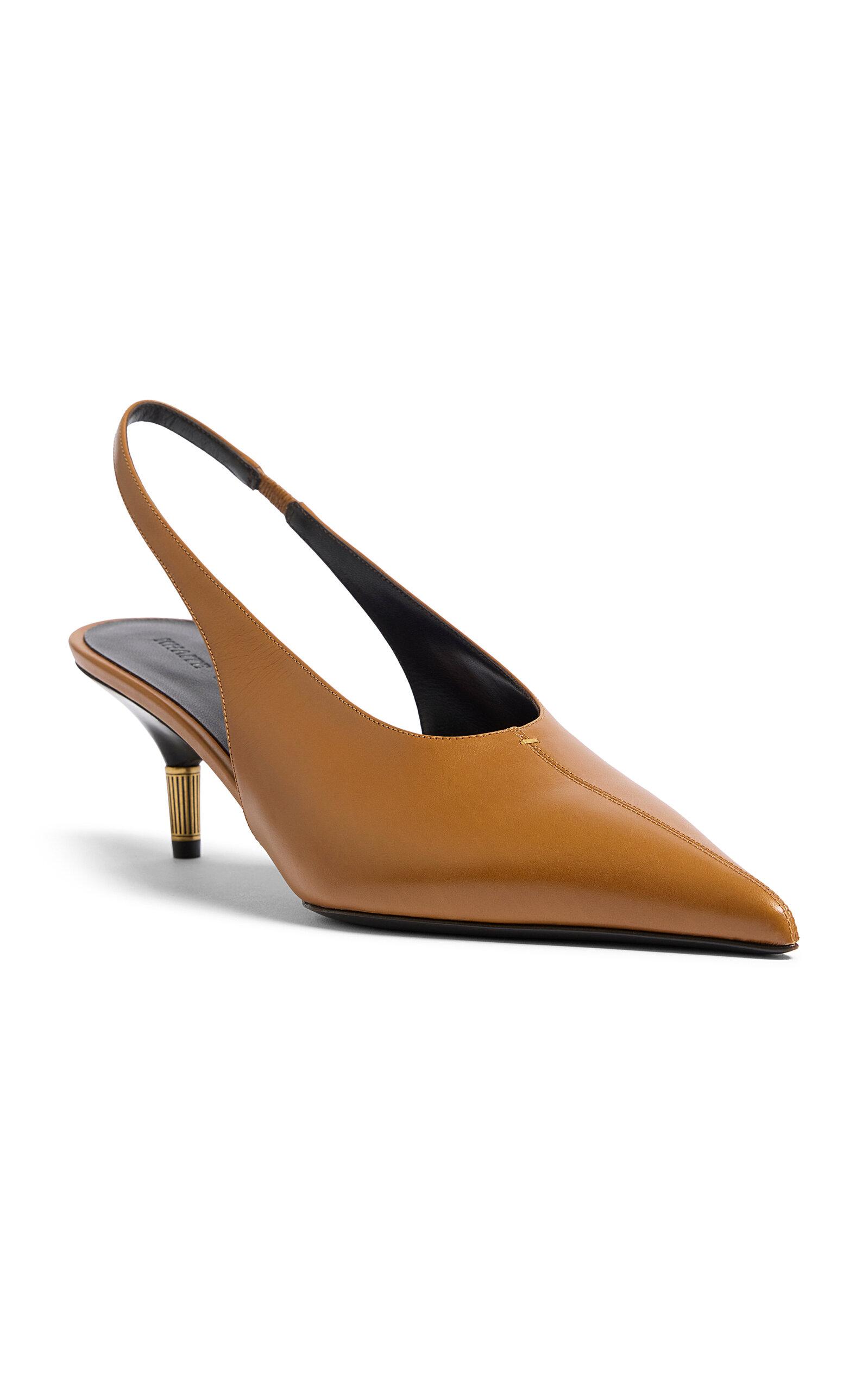 Khaite Bella Leather Slingback Pumps - Moda Operandi by KHAITE