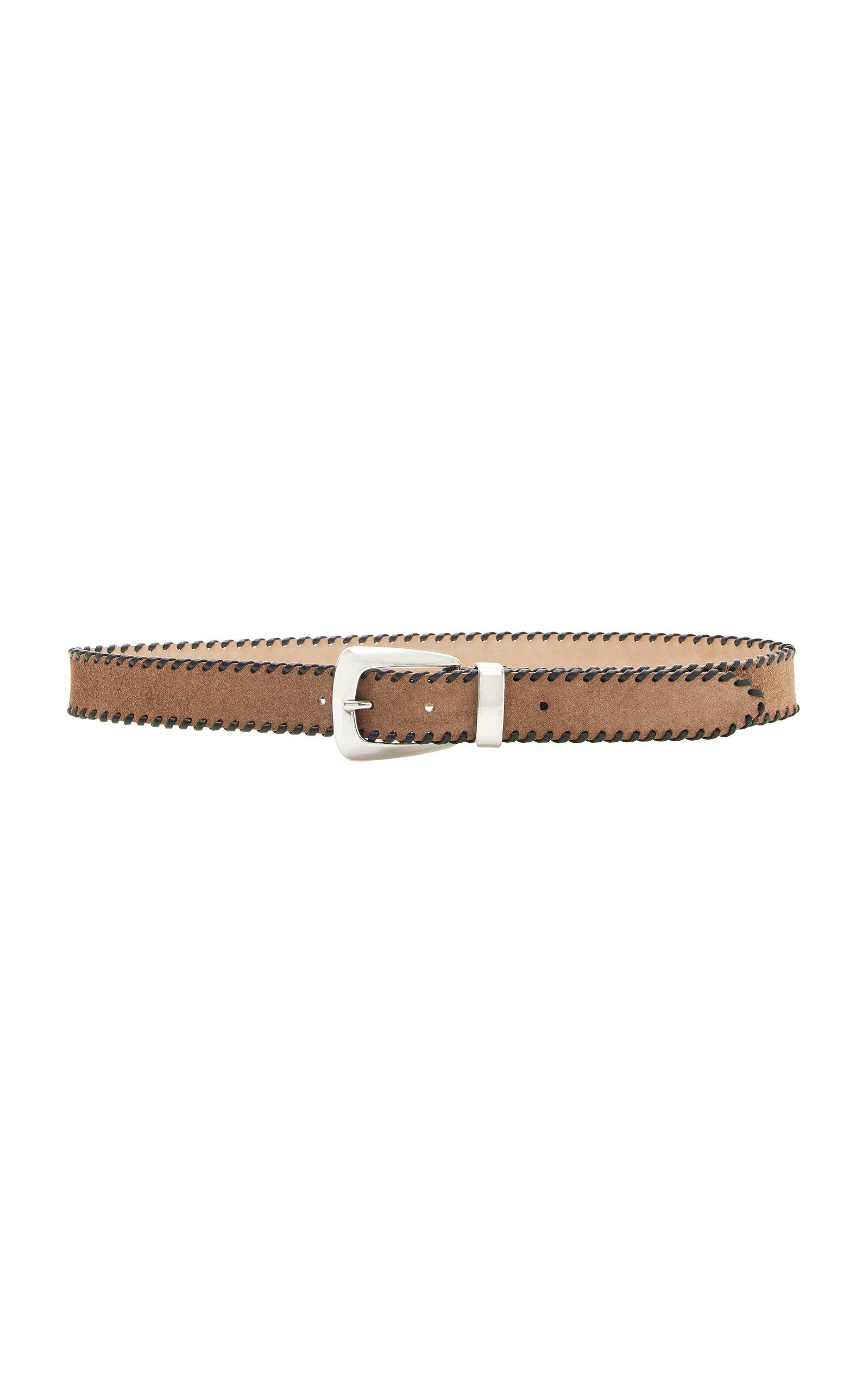 Khaite Benny Whipstitch Suede Belt - Moda Operandi by KHAITE