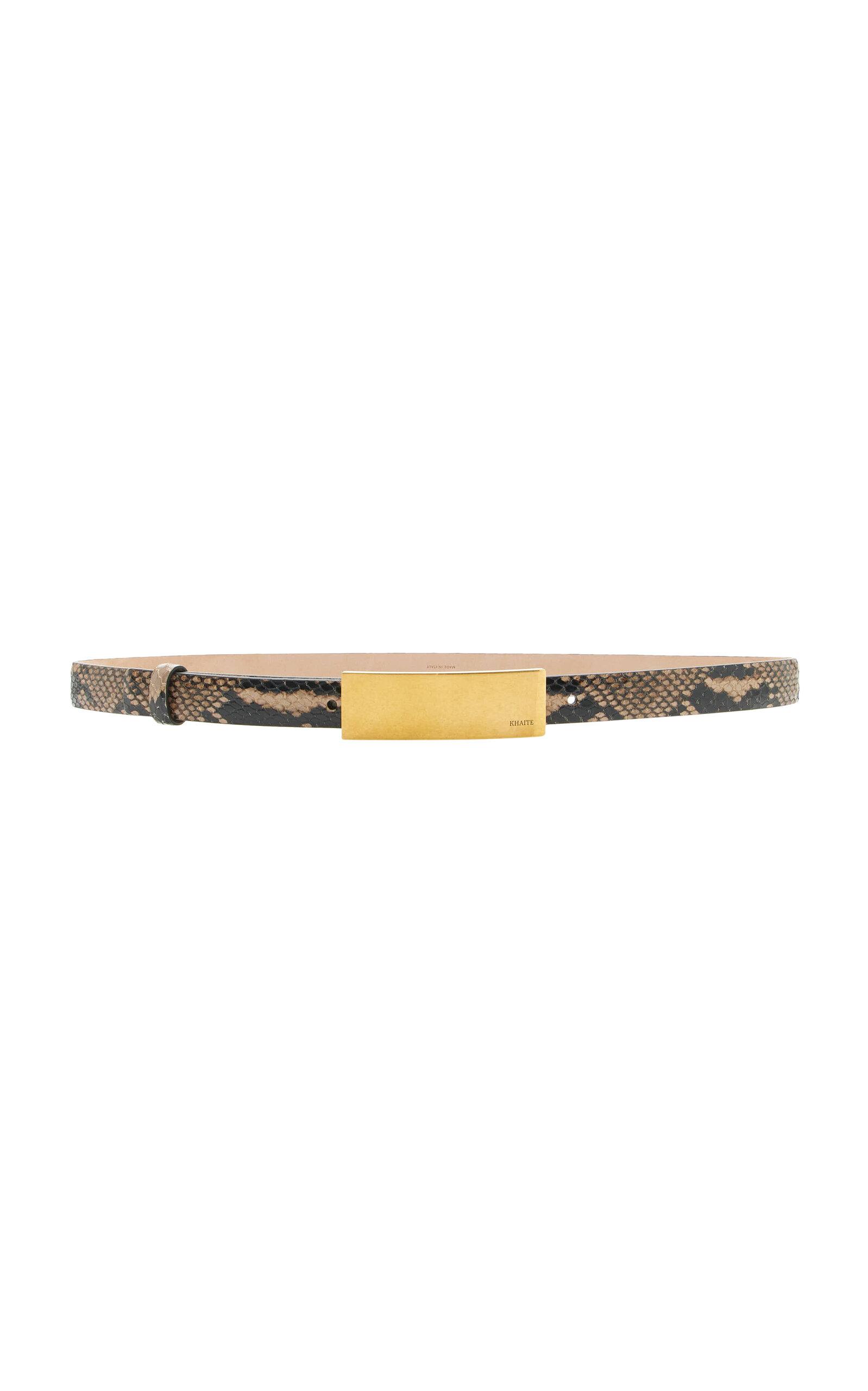 Khaite Berlin Snake-Effect Leather Belt - Moda Operandi by KHAITE
