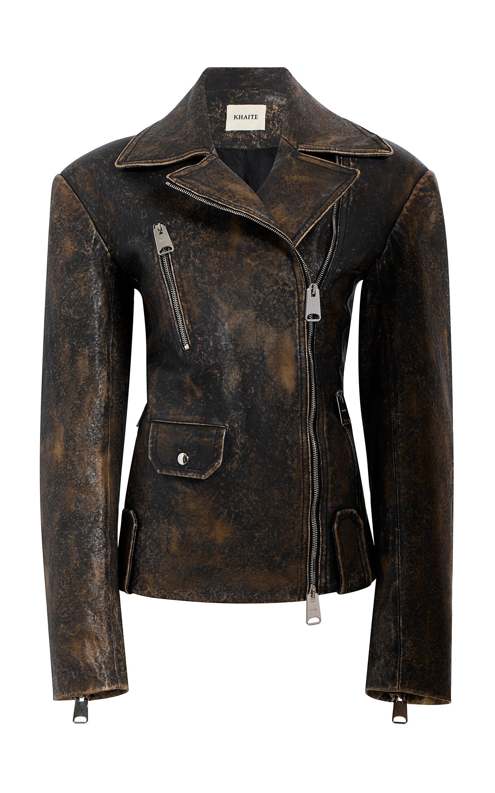Khaite Catalina Distressedeather Jacket - Moda Operandi by KHAITE